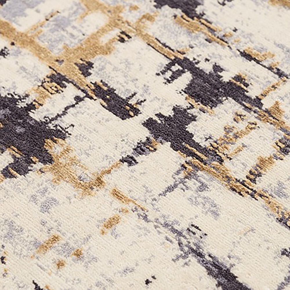RIZZY Bolero 2&#39;6&quot; x 8&#39; Dark Slate Gray, Beige and Ivory Runner, , large