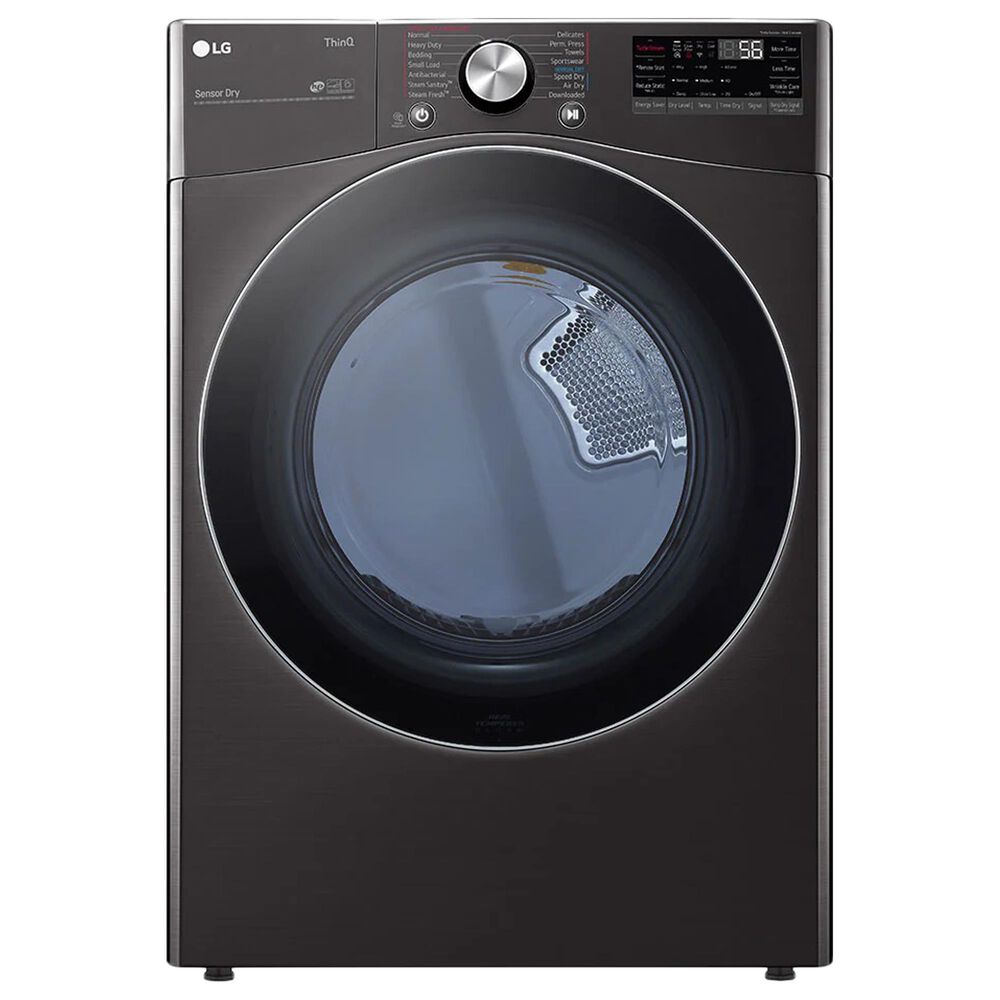 LG 5.0 Cu. Ft. Front Load Washer and 7.4 Cu. Ft. Electric Dryer with TurboWash 360 Laundry Pair in Black Steel, , large