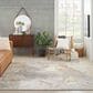 Nourison Silk Shadows 7"9" x 9"9" Grey, Gold, Brown and Ivory Area Rug, , large