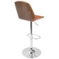 Lumisource Serena Barstool in Orange/Walnut, , large