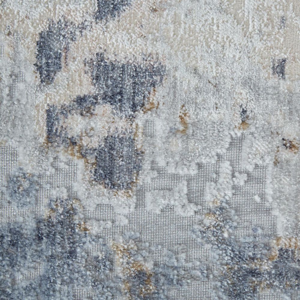 Feizy Laina 3&#39; x 10&#39; Blue and Ivory Runner, , large