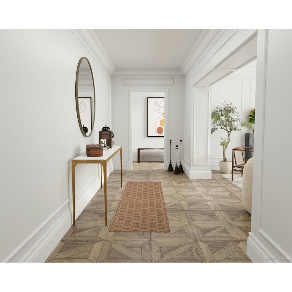 Nourison Twist Reversible 2&#39;2&quot; x 8&#39; Natural Indoor/Outdoor Runner, , large