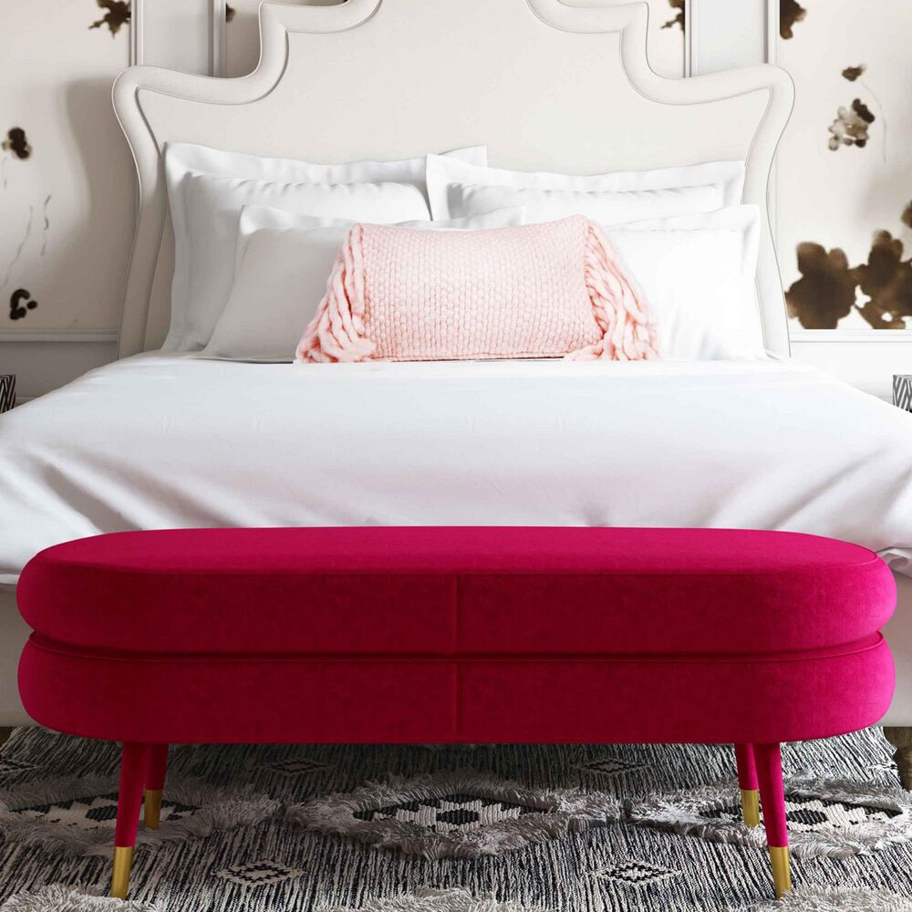 Tov Furniture Betty Bench in Pink, , large