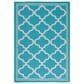 Safavieh Bermuda 6"7" x 9"2" Aqua and Grey Indoor/Outdoor Area Performance Rug, , large
