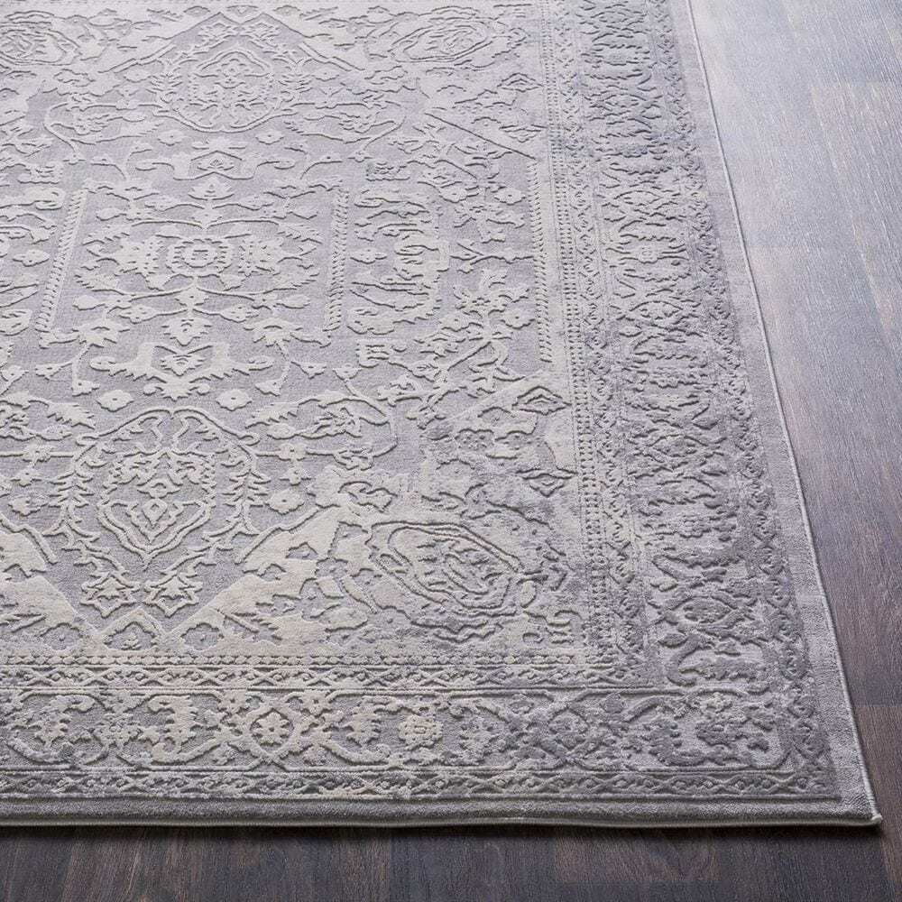 Surya Tibetan TBT-2300 6&#39;7&quot; x 9&#39;6&quot; Charcoal, Ivory and Khaki Area Rug, , large