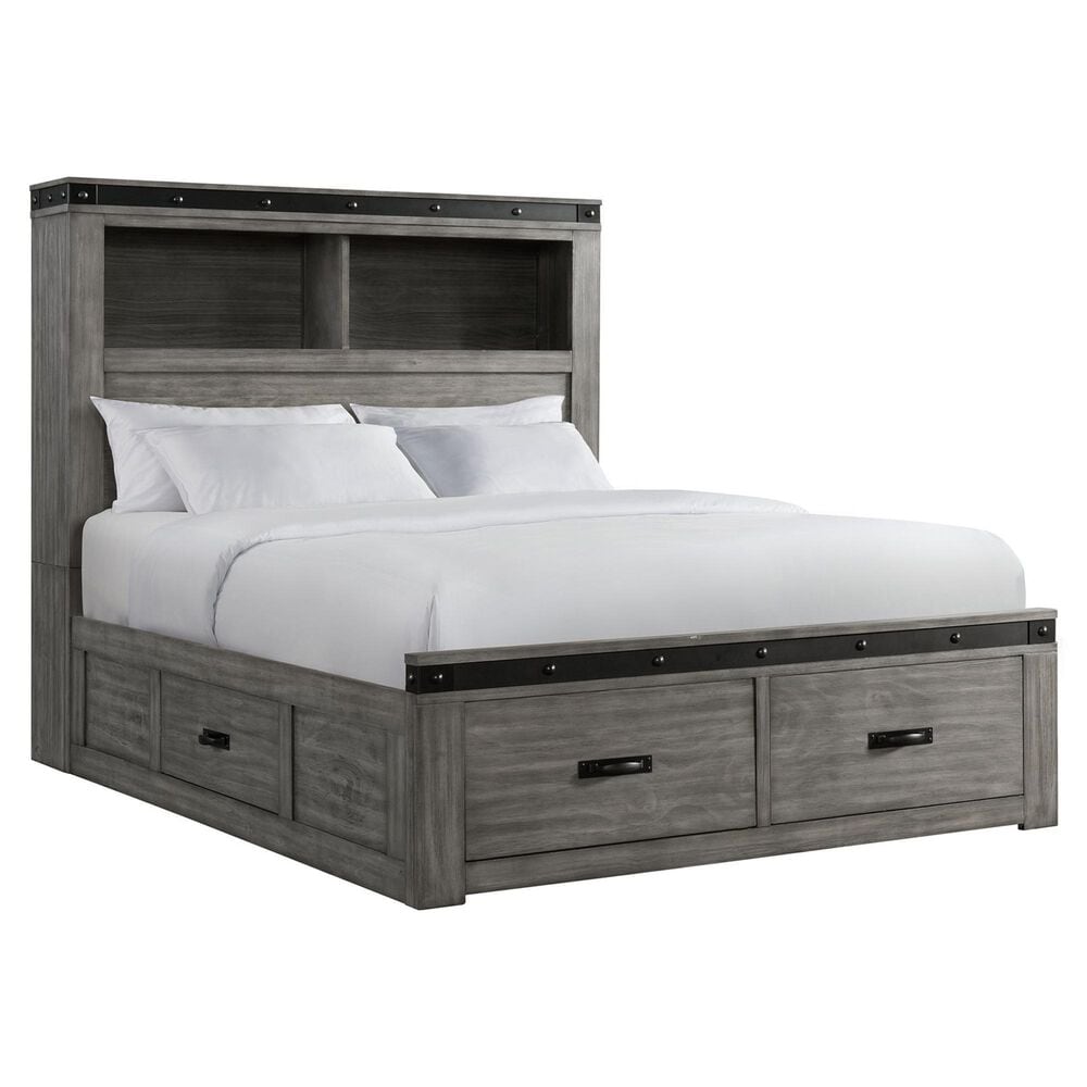 Mayberry Hill Wade Full Storage Bed in Brushed Ash Gray, , large