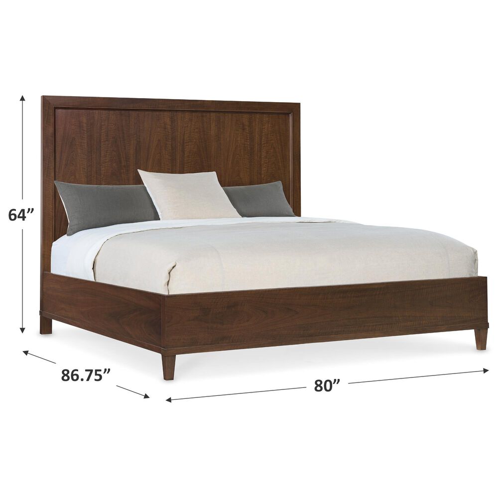 Hooker Furniture Archives King Panel Bed in Walnut, , large