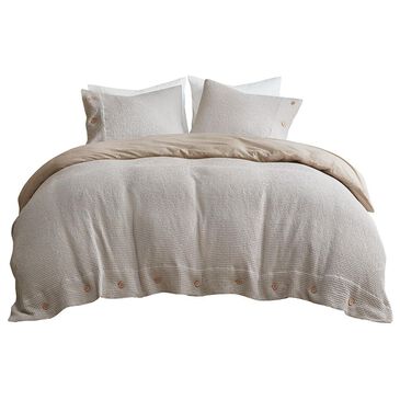 Hampton Park Mara 3-Piece Full/Queen Duvet Cover Set in Taupe, , large
