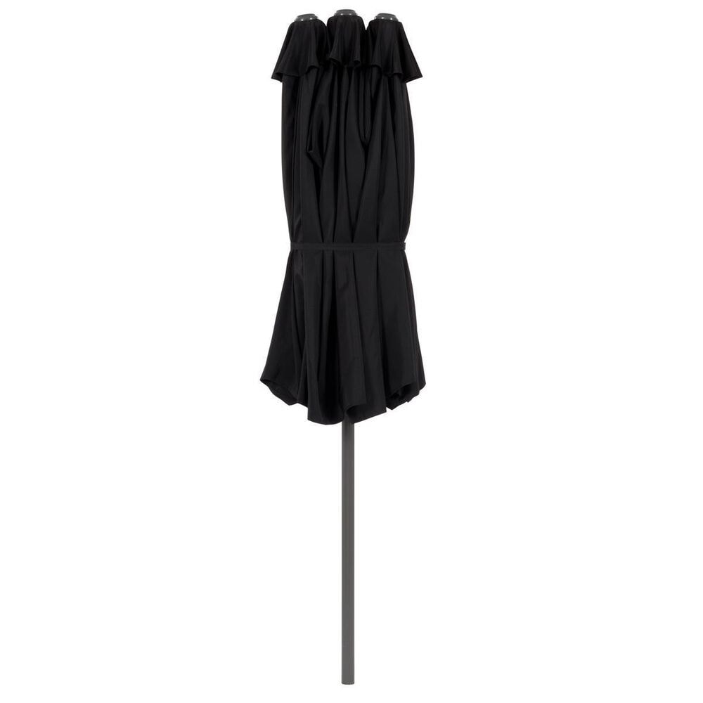CorLiving Bertha 15&#39; Black Double Umbrella without Base, , large