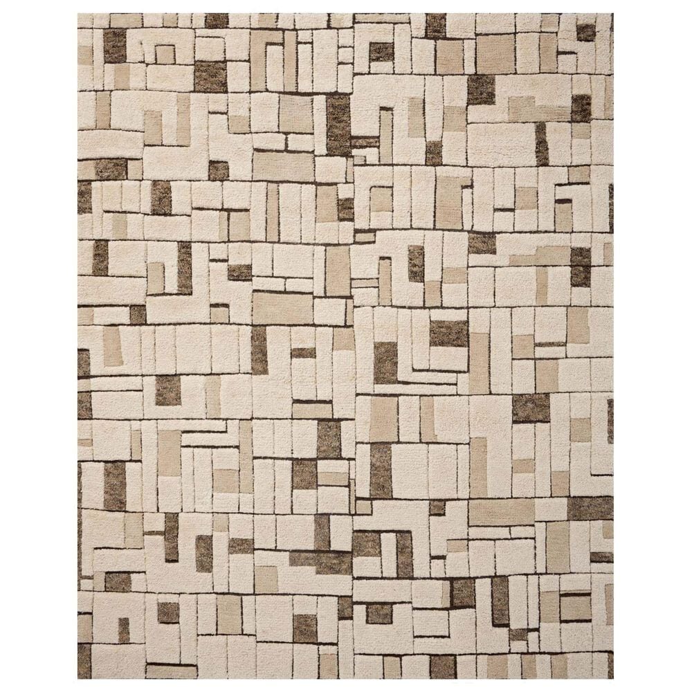 Loloi Octavia 7"9" x 9"9" Coffee and Natural Area Rug, , large