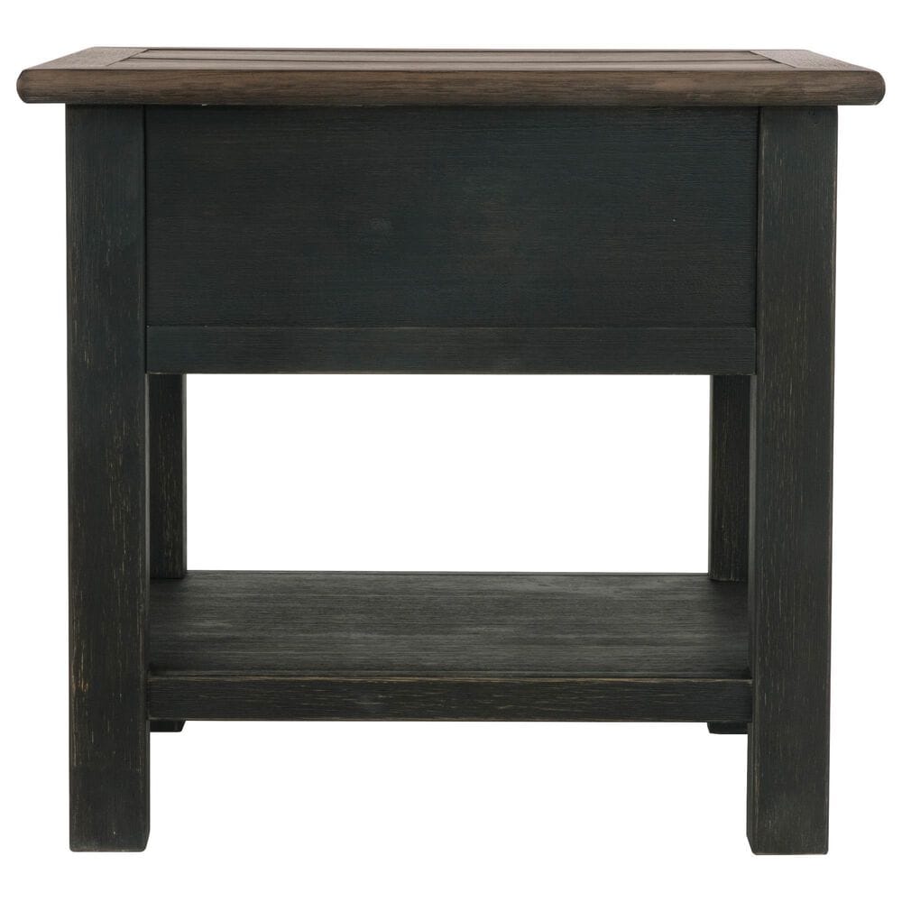 Ashley Tyler Creek Rectangular End Table in Grayish Brown/Black, , large
