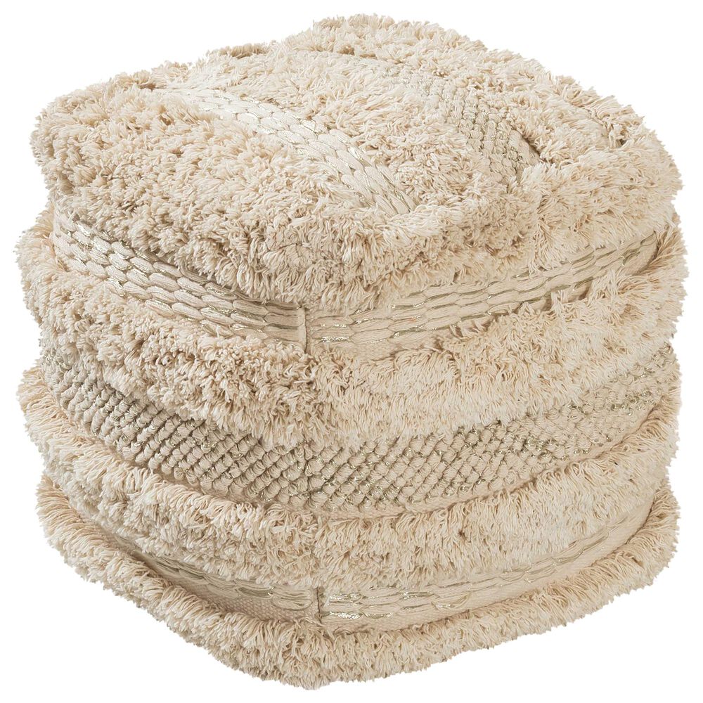 Tov Furniture Yorba Pouf in Beige, , large