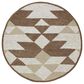 L&R Resources Sinuous Rustic Southwest Geometric 6" Round Brown, Tan and Cream Area Rug, , large