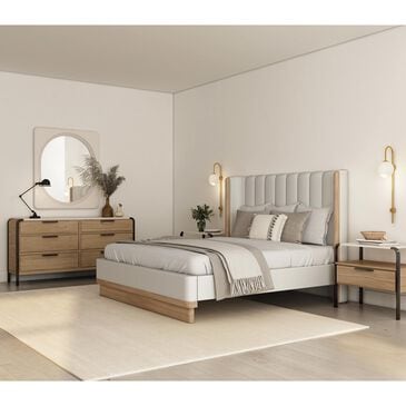 Vantage Portico 3-Piece Queen Upholstered Shelter Bedroom Set, , large