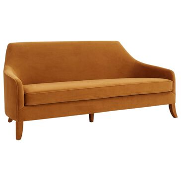 Tov Furniture Neveah Stationary Sofa in Turmeric Yellow Velvet, , large