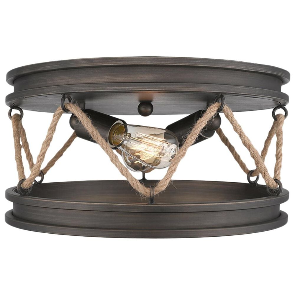 Golden Lighting Chatham Flush Mount in Gunmetal Bronze, , large
