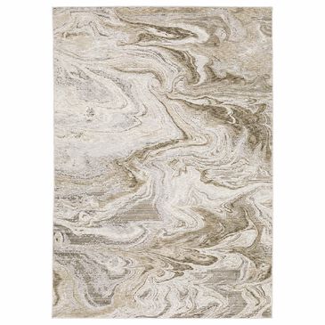 Oriental Weavers Nebulous Dimensional 2"3" x 7"6" Beige Runner, , large