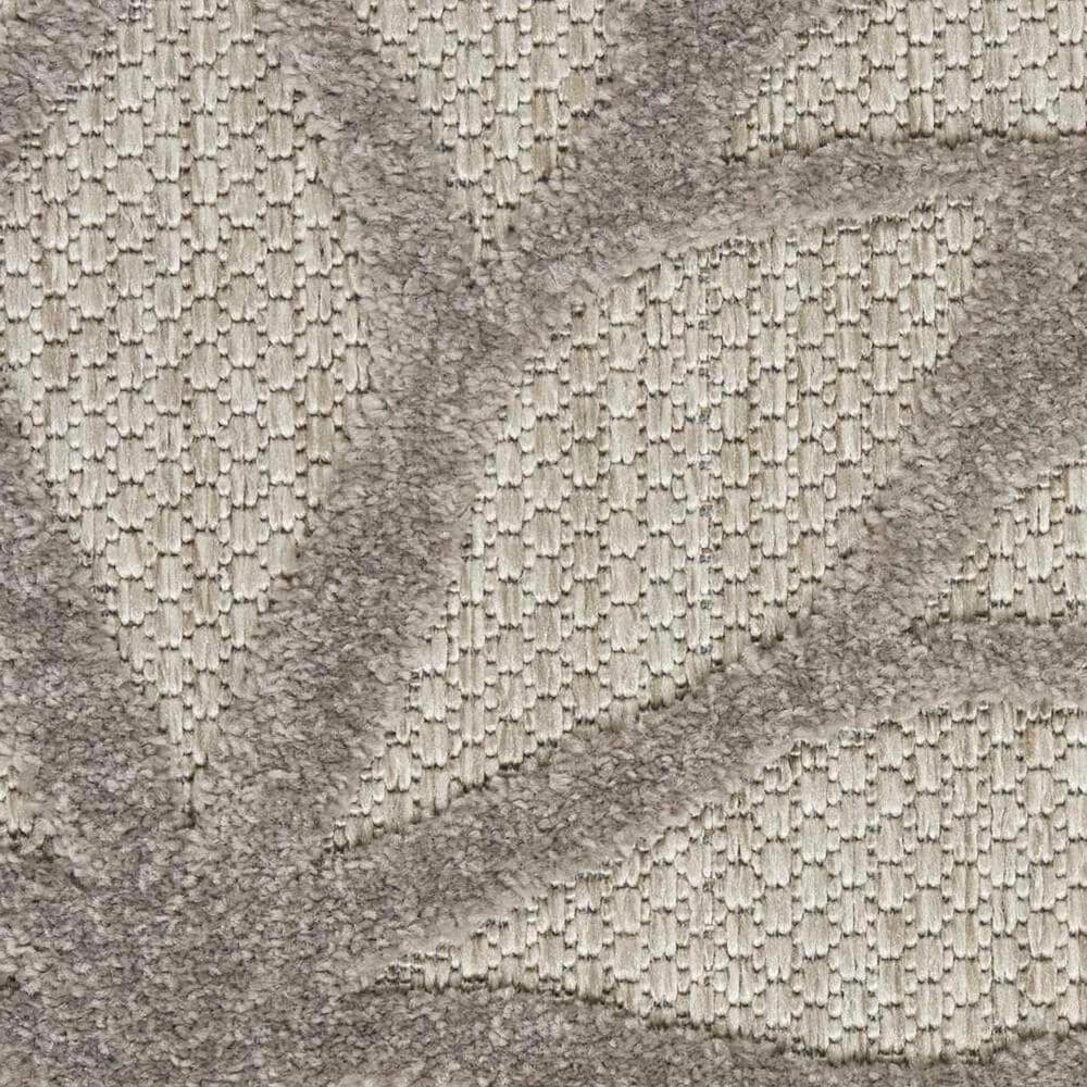 Nourison Aloha 6&#39; x 9&#39; Silver and Grey Indoor/Outdoor Area Rug, , large