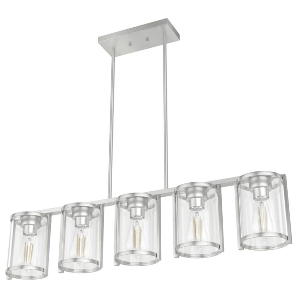 Hunter Astwood 5-Light Linear Chandelier in Brushed Nickel, , large