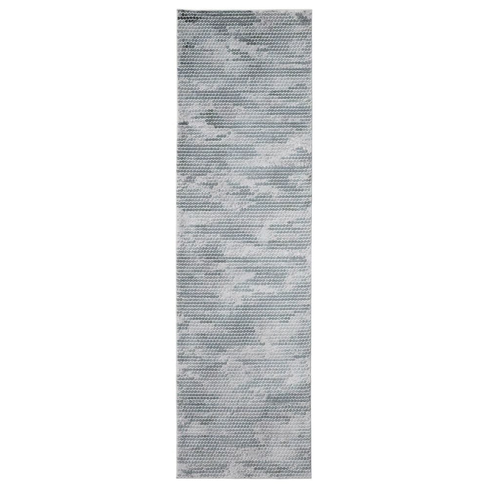 Feizy Atwell 2"8" x 8" Blue and Silver Runner, , large