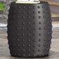 Hearth and Haven Outdoor Barrel Side Table with Studded Texture Design in Matte Black, , large