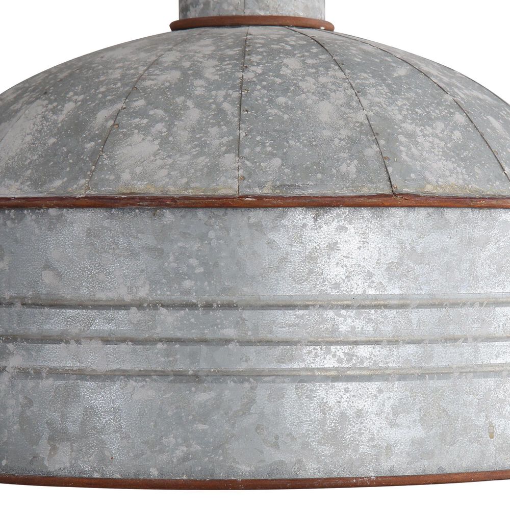 Golden Lighting Tinsmith 1-Light Mini Pendant in Aged Galvanized, , large