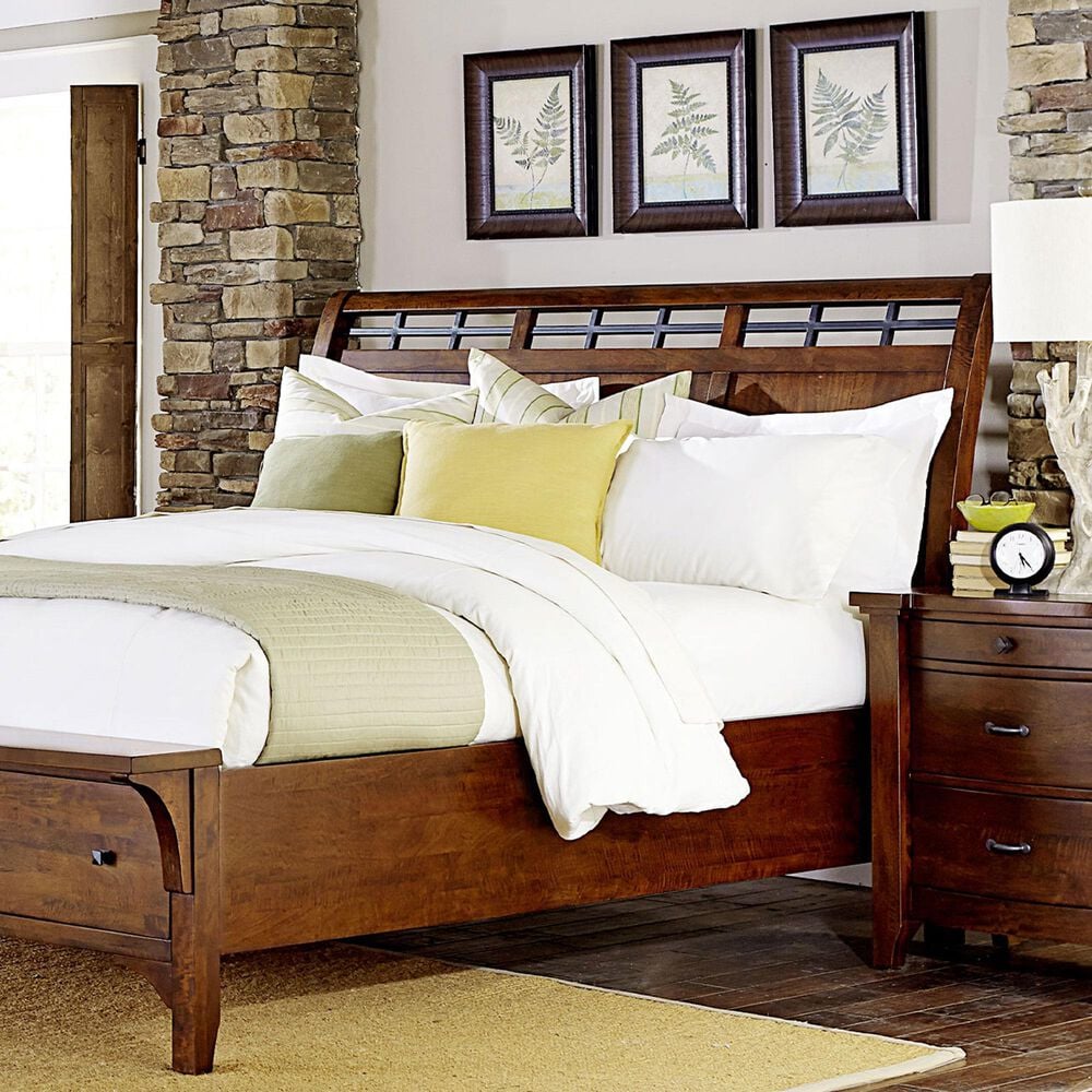 Cedar and Sage Whistler Retreat 3 Piece California King Storage Bedroom Set in Warm Chestnut, , large