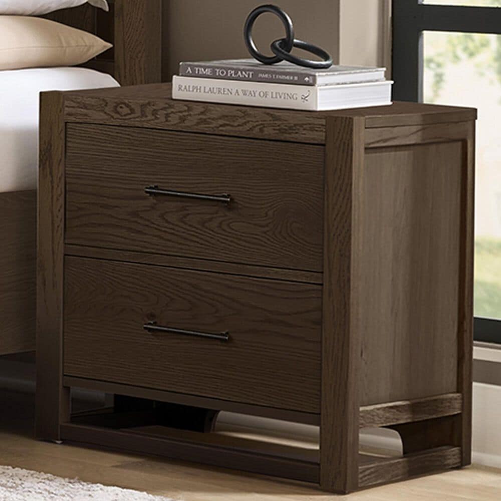 Viceray Collections Lodge and Loft 2-Drawer Nightstand in Dark Oak, , large