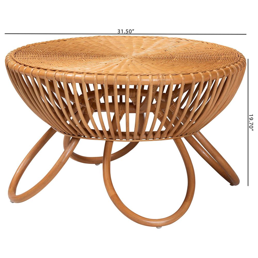Baxton Studio Abel Coffee Table in Light Honey, , large