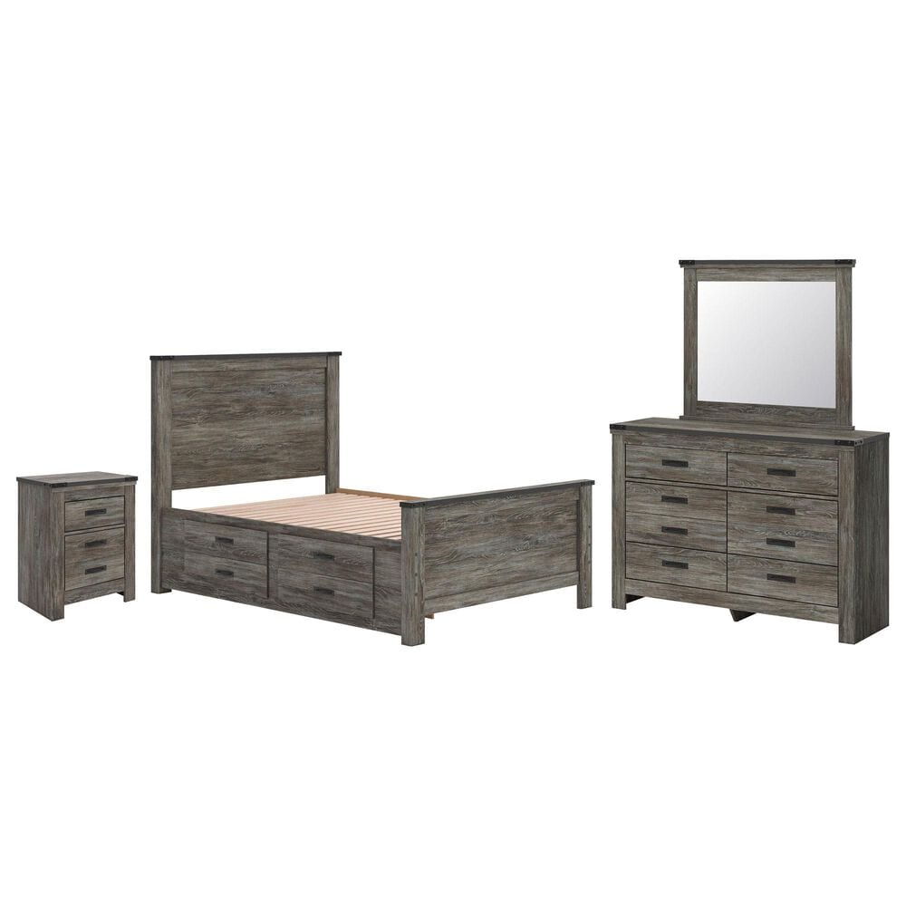 Ashley Frandern 5-Piece Full Panel Storage Bedroom Set in Rustic Warm Gray, , large