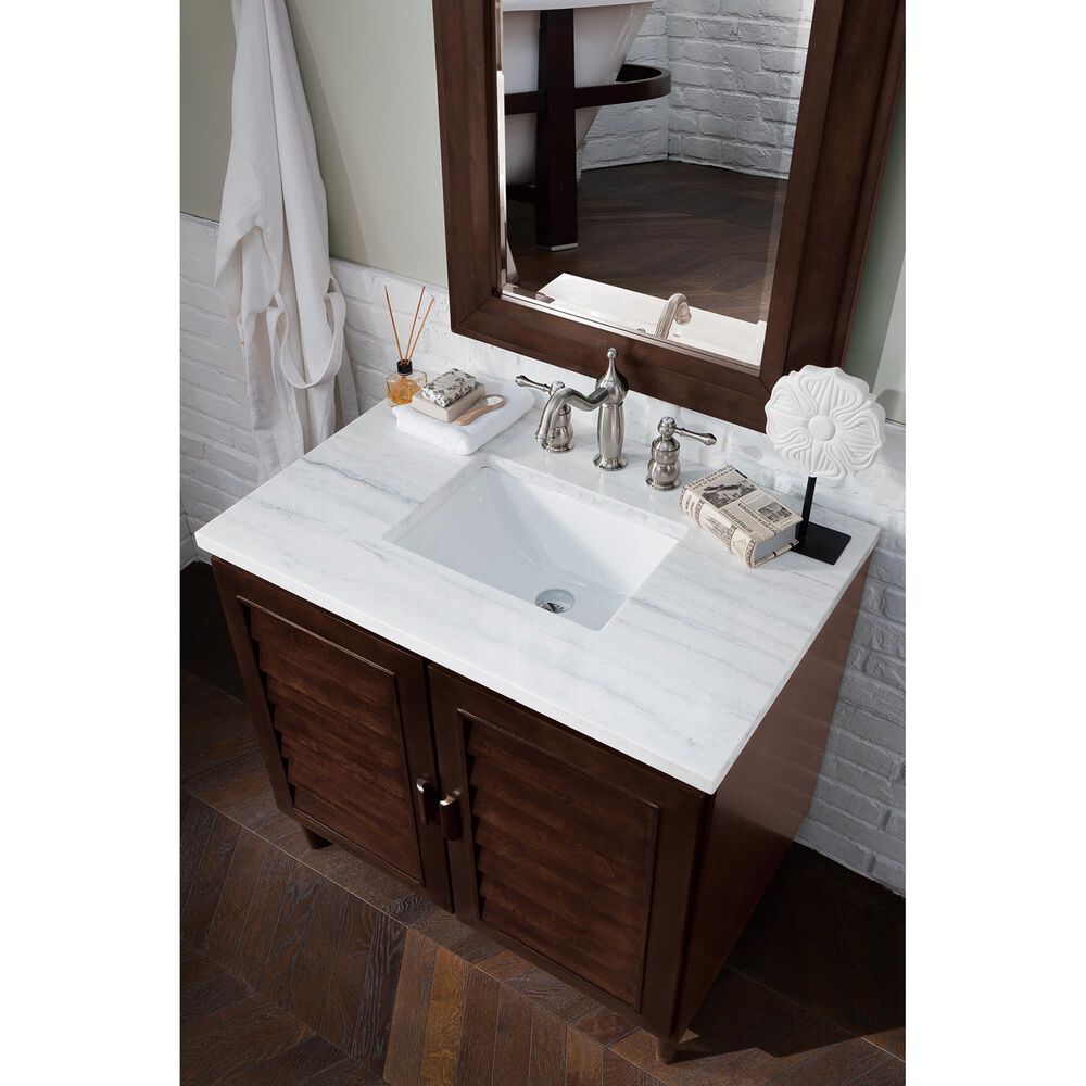 James Martin Portland 36" Single Bathroom Vanity in Burnished Mahogany