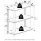 HOMLUX Turn-N-Tube 3-Tier Compact Open Storage Bookshelf in White (Set of 2), , large