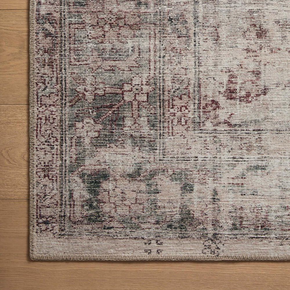 Amber Lewis x Loloi Georgie 3&#39;9&quot; x 5&#39;6&quot; Lagoon and Beige Area Rug, , large