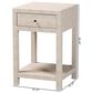 Baxton Studio Dansby 1-Drawer End Table in Beige, , large