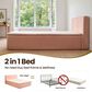 HOMLUX Plush Queen Mattress with Pink Headboard, , large