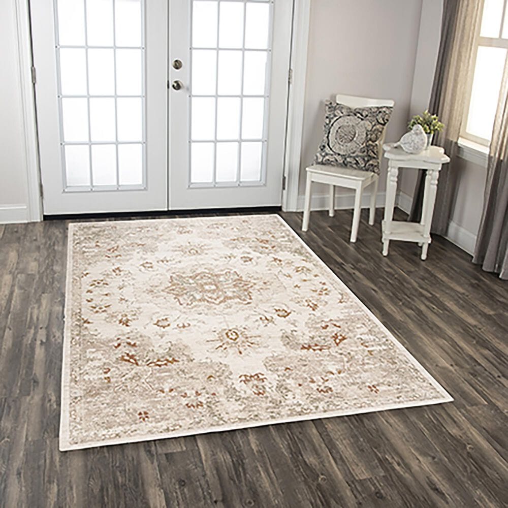 RIZZY Ventura VRA749 5&#39;2&quot; x 7&#39;9&quot; Beige and Green Area Rug, , large