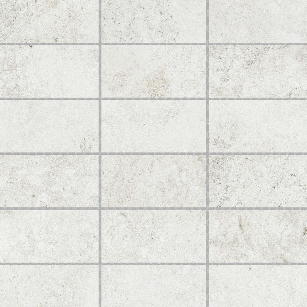 Emser Culver White 12" x 12" Porcelain Mosaic Tile, , large