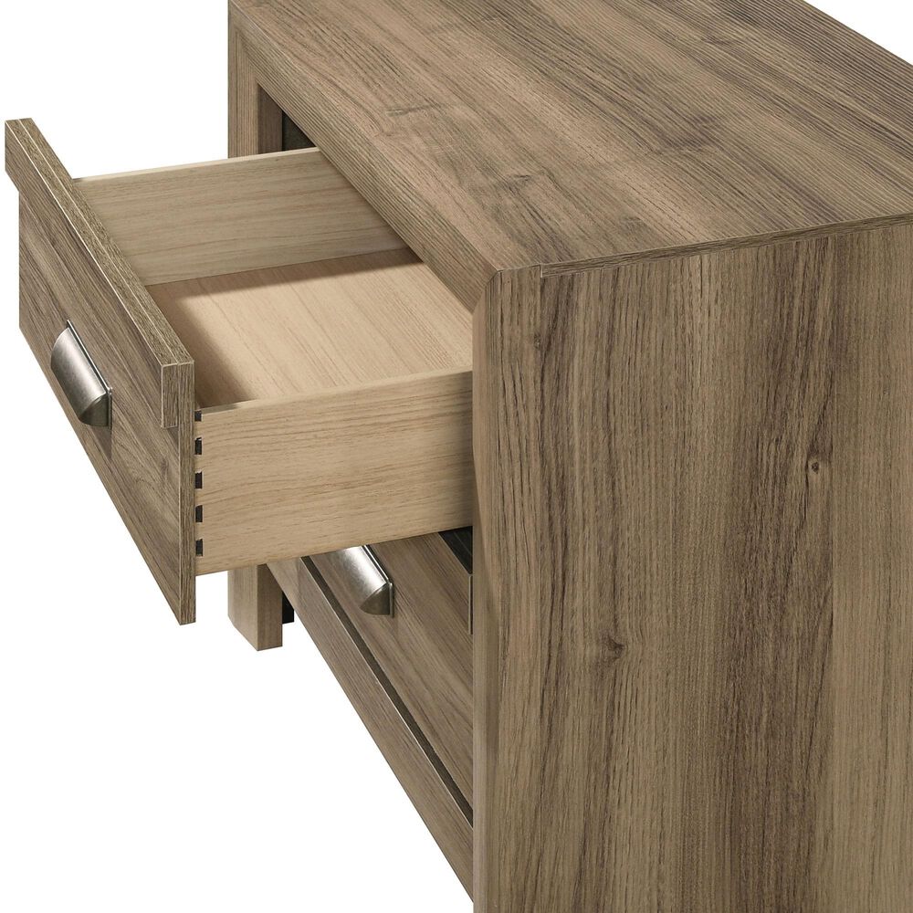 Crown Mark Valor 5-Piece Full Bedroom Set in Light Brown, , large