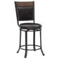 Linon Home Decor Franklin Swivel Counter Stool in Matte Black, , large
