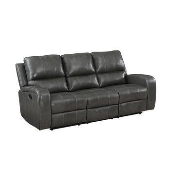 New Heritage Design Linton Manual Reclining Sofa in Dark Gray, , large