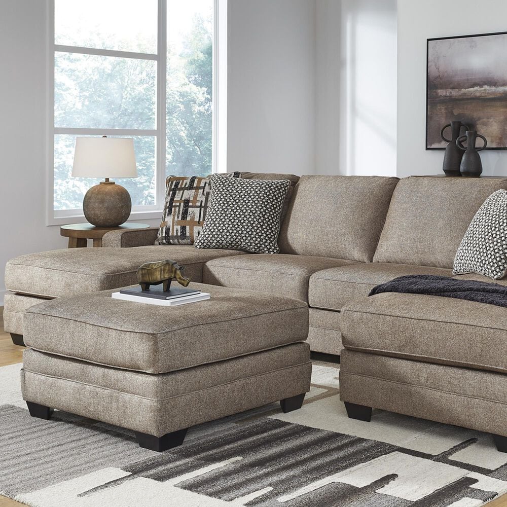 Ashley Cannonbrook Oversized Accent Ottoman in Nutmeg, , large