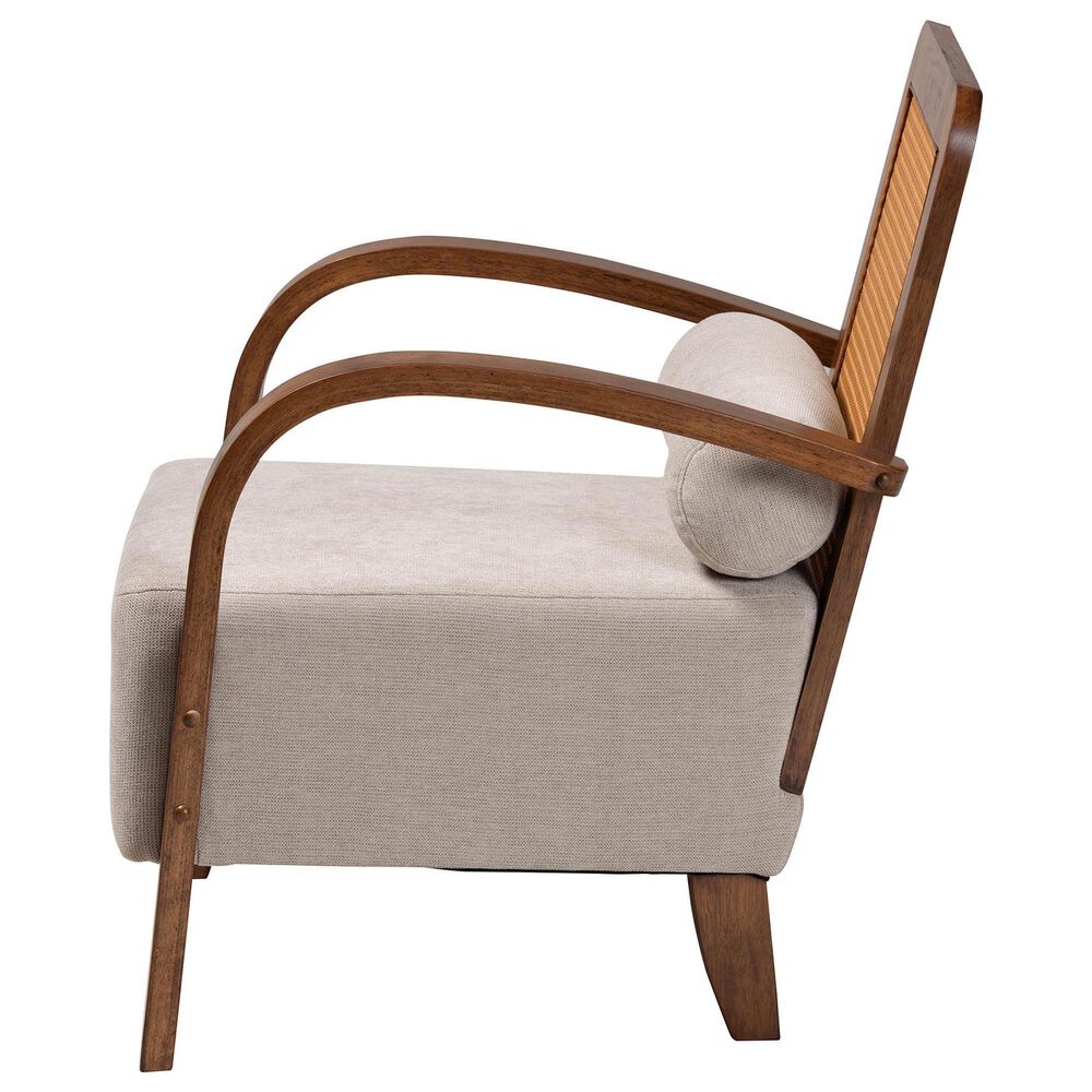 Baxton Studio Sage Arm Chair in Light Grey, , large