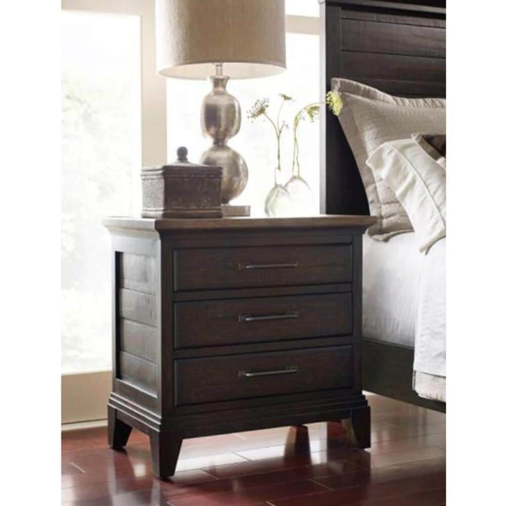 Kincaid Plank Road Blair 3 Drawer Nightstand in Stone and Charcoal, , large