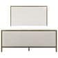 Furniture of America Lalia Queen Upholstered Panel Bed with Padded Headboard in Matte Gold, , large