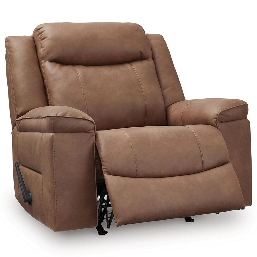 Ashley Status Check Manual Rocker Recliner in Caramel, , large