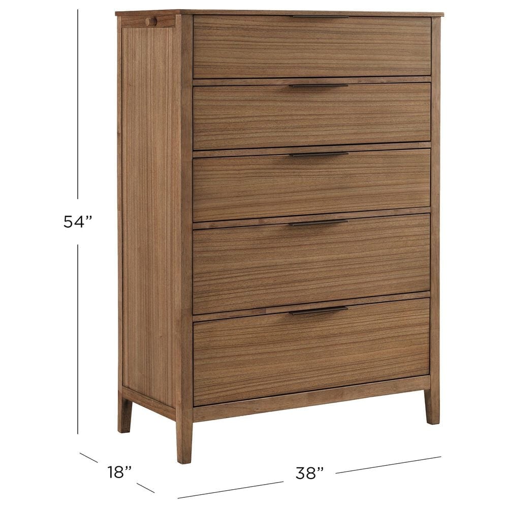 Riva Ridge Cyrus California King Sleigh Bed with Dresser Chest and 2 Nightstands in Almond Bisque, , large