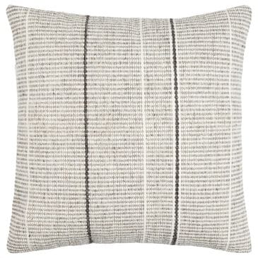 Surya Borderline 20" Square Throw Pillow in Black, Cream and Taupe, , large