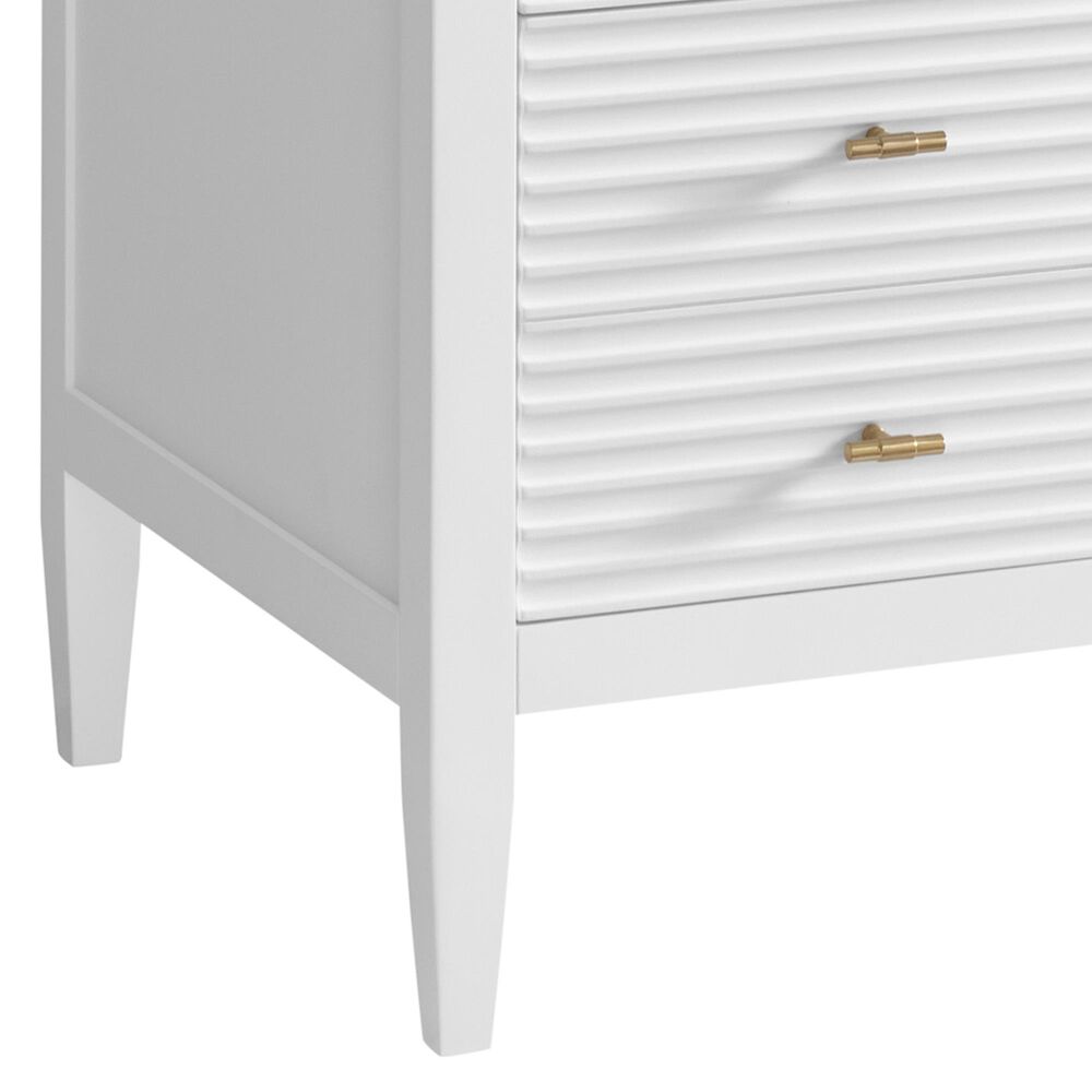 James Martin Vanities Myrrin 48&quot; Vanity in Bright White with 3 cm White Zeus Quartz Top, , large