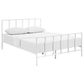 Modway Dower Stainless Steel Queen Platform Bed in White, , large