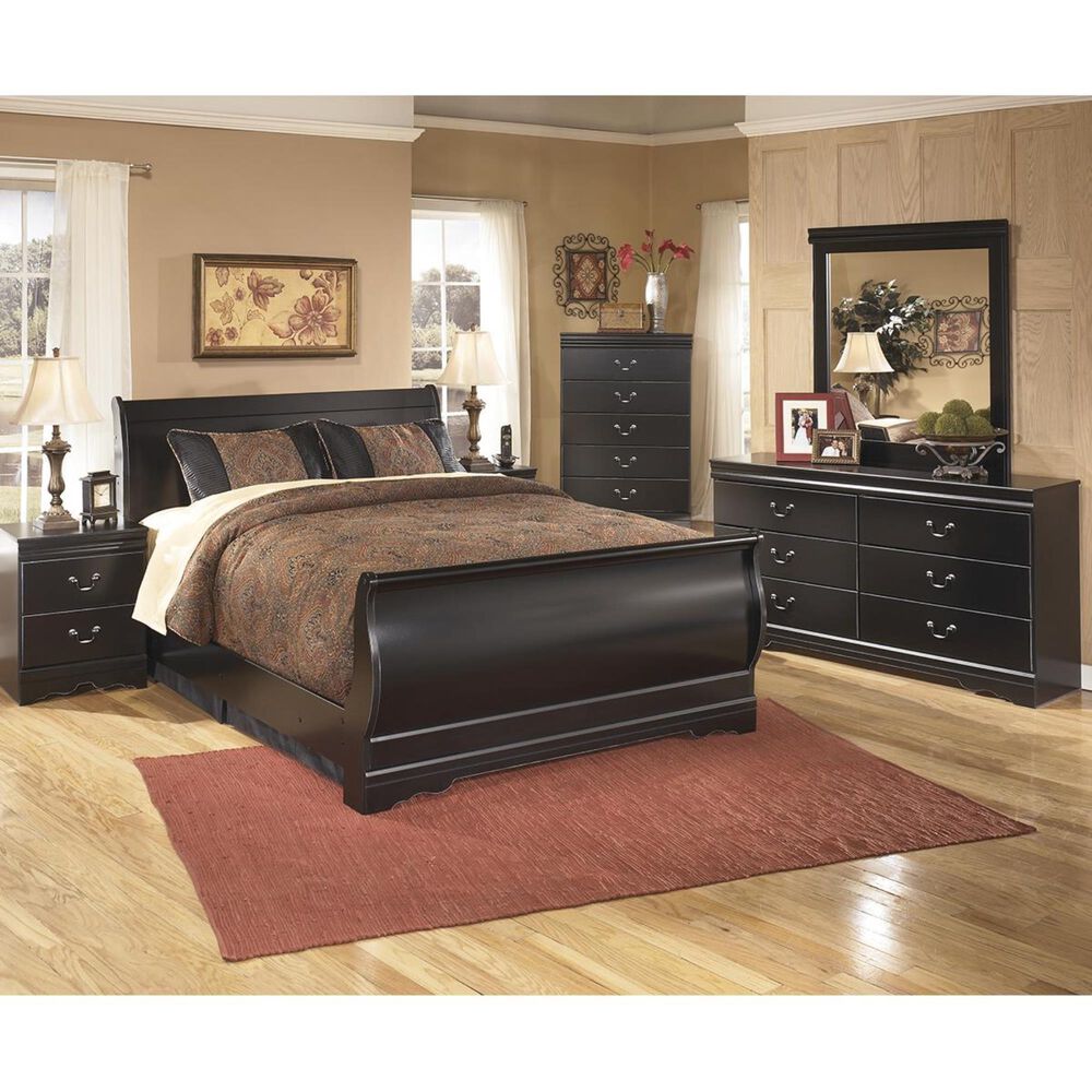 Ashley Huey Vineyard Kids Full Sleigh Bed in Black, , large
